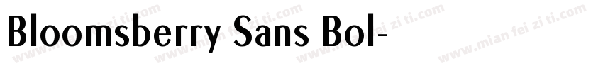 Bloomsberry Sans Bol字体转换